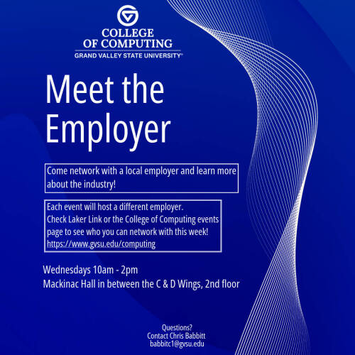 Meet the Employer event flyer describing location and time and purpose of event